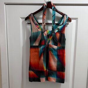 Nicole Miller Colorful Geometric Camisole